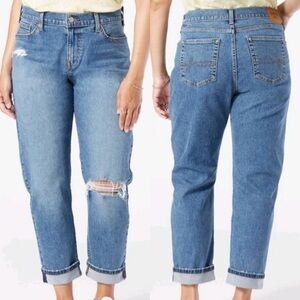 Levi’s Denizen NEW Womens Cropped Mid Rise Slouchy Boyfriend Jeans Sz 2 / 26